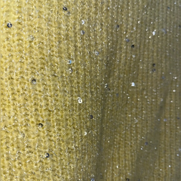 Mango yellow and silver thread and small sequin sweater - Picture 6 of 10